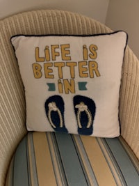 life is better in flip flops pillow